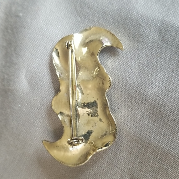 MODERN ART golden tone metal pin - Picture 3 of 3